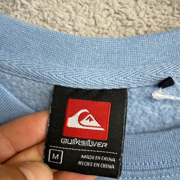 NWOT Quiksilver Men's Size M Blue Crewneck Sweatshirt Cotton/Polyester - Picture 4 of 7